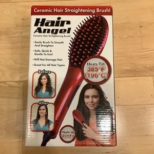 Hair angel ceramic hair straightening brush